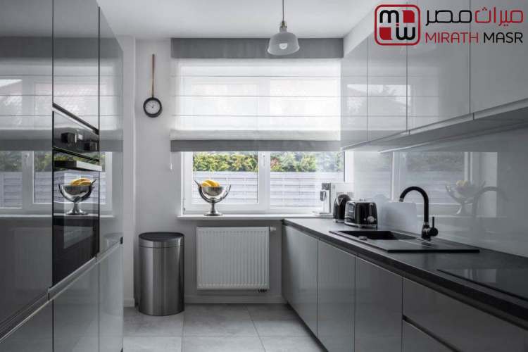 مطابخ اكريليك مساحات صغيرة