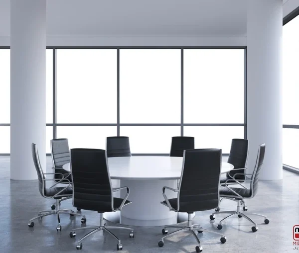 ترابيزة اجتماعات دائرية - تصميم عملي يجمع بين الأناقة والفعالية