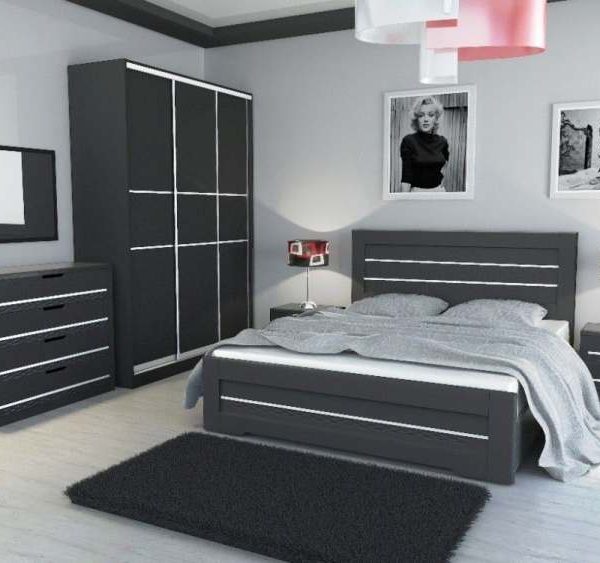 غرف نوم رمادي